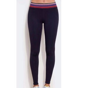 Sundry Multicolor Waistband Yoga Pant in Navy Size L